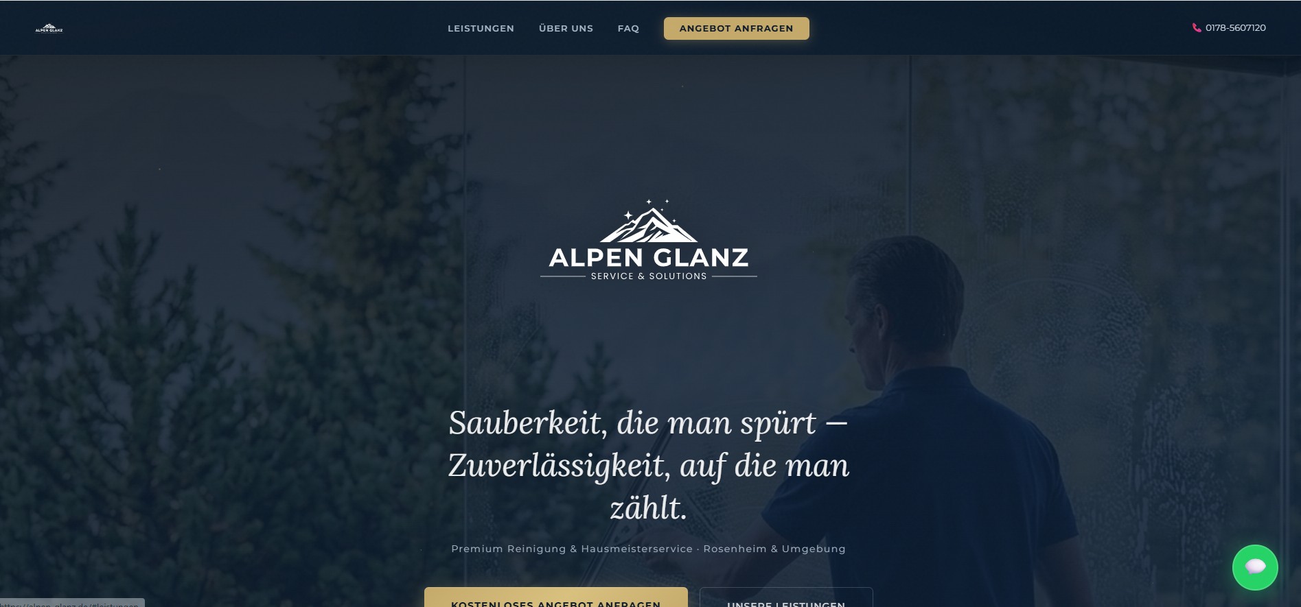 AlpenGlanz Gebäudereinigung — Website